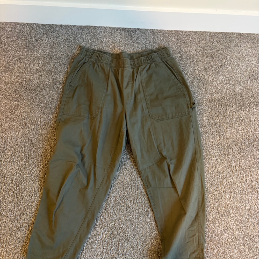 Olive Green Men’s Casual Drawstring Pants